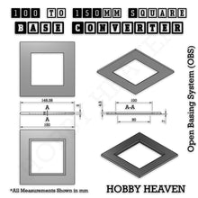 Load image into Gallery viewer, Square to Square Bases Size Converters 3d Print Full Range - ModelBricks
