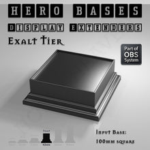 Load image into Gallery viewer, Hero Bases Display Extenders | Squares and Rectangles | Convert Gaming Bases to Display Bases &amp; Plinths - ModelBricks
