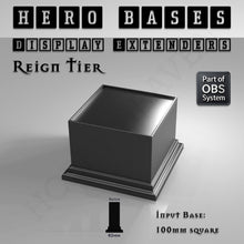 Load image into Gallery viewer, Hero Bases Display Extenders | Squares and Rectangles | Convert Gaming Bases to Display Bases &amp; Plinths - ModelBricks
