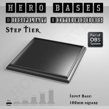 Load image into Gallery viewer, Hero Bases Display Extenders | Squares and Rectangles | Convert Gaming Bases to Display Bases &amp; Plinths - ModelBricks
