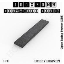 Load image into Gallery viewer, Rectangle Bases Range Sizes - 75x30mm to 125x40mm Medium Sizes 3d Print Full Range Tabletop Games - ModelBricks
