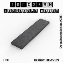 Load image into Gallery viewer, Rectangle Bases Range Sizes - 75x30mm to 125x40mm Medium Sizes 3d Print Full Range Tabletop Games - ModelBricks
