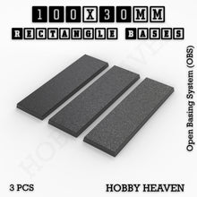 Load image into Gallery viewer, Rectangle Bases Range Sizes - 75x30mm to 125x40mm Medium Sizes 3d Print Full Range Tabletop Games - ModelBricks
