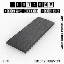 Load image into Gallery viewer, Rectangle Bases Range Sizes - 75x30mm to 125x40mm Medium Sizes 3d Print Full Range Tabletop Games - ModelBricks
