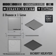 Load image into Gallery viewer, Rectangle Movement Trays | Cavalry &amp; Monsters | 50×25-100×60mm | OBS System - ModelBricks
