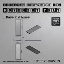 Load image into Gallery viewer, Rectangle Movement Trays | Cavalry &amp; Monsters | 50×25-100×60mm | OBS System - ModelBricks
