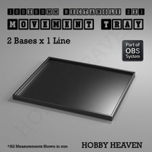 Load image into Gallery viewer, Rectangle Movement Trays | Cavalry &amp; Monsters | 50×25-100×60mm | OBS System - ModelBricks
