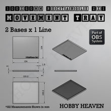 Load image into Gallery viewer, Rectangle Movement Trays | Cavalry &amp; Monsters | 50×25-100×60mm | OBS System - ModelBricks
