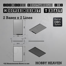 Load image into Gallery viewer, Rectangle Movement Trays | Cavalry &amp; Monsters | 50×25-100×60mm | OBS System - ModelBricks
