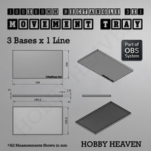 Load image into Gallery viewer, Rectangle Movement Trays | Cavalry &amp; Monsters | 50×25-100×60mm | OBS System - ModelBricks
