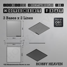 Load image into Gallery viewer, Rectangle Movement Trays | Cavalry &amp; Monsters | 50×25-100×60mm | OBS System - ModelBricks
