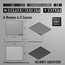 Load image into Gallery viewer, Rectangle Movement Trays | Cavalry &amp; Monsters | 50×25-100×60mm | OBS System - ModelBricks
