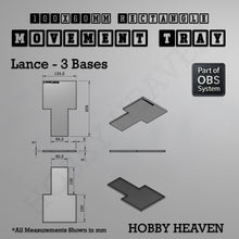 Load image into Gallery viewer, Rectangle Movement Trays | Cavalry &amp; Monsters | 50×25-100×60mm | OBS System - ModelBricks
