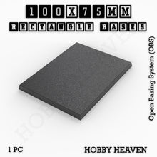 Load image into Gallery viewer, Rectangle Bases Range Sizes - 75x30mm to 125x40mm Medium Sizes 3d Print Full Range Tabletop Games - ModelBricks
