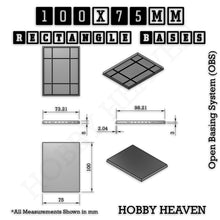 Load image into Gallery viewer, Rectangle Bases Range Sizes - 75x30mm to 125x40mm Medium Sizes 3d Print Full Range Tabletop Games - ModelBricks
