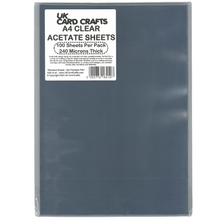 Load image into Gallery viewer, 100 x A4 Clear Acetate Sheets – 240 Micron Transparent Film for Craft, Covers &amp; Overlays
