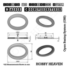 Load image into Gallery viewer, Oval To Oval Bases Size Converters 3d Print Full Range - ModelBricks
