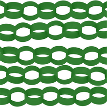 Load image into Gallery viewer, Christmas Green Paper Chain Card Strips. 5 Meter / 16 Feet Long. Wedding Party Decor - ModelBricks
