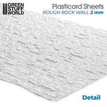 Load image into Gallery viewer, Green Stuff World: Textured Styrene Plasticard Sheet - Rock Wall Rough - ModelBricks
