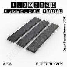 Load image into Gallery viewer, Rectangle Bases Range Sizes - 75x30mm to 125x40mm Medium Sizes 3d Print Full Range Tabletop Games - ModelBricks
