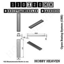Load image into Gallery viewer, Rectangle Bases Range Sizes - 75x30mm to 125x40mm Medium Sizes 3d Print Full Range Tabletop Games - ModelBricks
