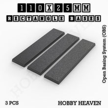 Load image into Gallery viewer, Rectangle Bases Range Sizes - 75x30mm to 125x40mm Medium Sizes 3d Print Full Range Tabletop Games - ModelBricks
