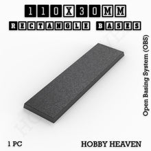 Load image into Gallery viewer, Rectangle Bases Range Sizes - 75x30mm to 125x40mm Medium Sizes 3d Print Full Range Tabletop Games - ModelBricks
