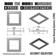 Load image into Gallery viewer, Square to Square Bases Size Converters 3d Print Full Range - ModelBricks
