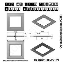 Load image into Gallery viewer, Square to Square Bases Size Converters 3d Print Full Range - ModelBricks

