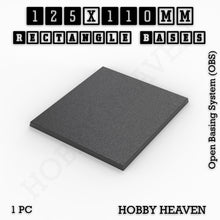 Load image into Gallery viewer, Rectangle Bases Range Sizes - 125x50mm to 200x175mm Large Sizes 3d Print Full Range Tabletop Games - ModelBricks
