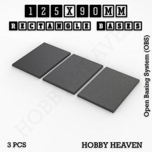 Load image into Gallery viewer, Rectangle Bases Range Sizes - 125x50mm to 200x175mm Large Sizes 3d Print Full Range Tabletop Games - ModelBricks
