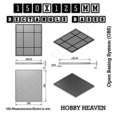 Load image into Gallery viewer, Rectangle Bases Range Sizes - 125x50mm to 200x175mm Large Sizes 3d Print Full Range Tabletop Games - ModelBricks
