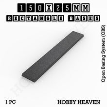 Load image into Gallery viewer, Rectangle Bases Range Sizes - 125x50mm to 200x175mm Large Sizes 3d Print Full Range Tabletop Games - ModelBricks
