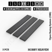 Load image into Gallery viewer, Rectangle Bases Range Sizes - 125x50mm to 200x175mm Large Sizes 3d Print Full Range Tabletop Games - ModelBricks
