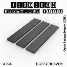 Load image into Gallery viewer, Rectangle Bases Range Sizes - 125x50mm to 200x175mm Large Sizes 3d Print Full Range Tabletop Games - ModelBricks
