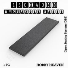 Load image into Gallery viewer, Rectangle Bases Range Sizes - 125x50mm to 200x175mm Large Sizes 3d Print Full Range Tabletop Games - ModelBricks
