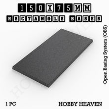 Load image into Gallery viewer, Rectangle Bases Range Sizes - 125x50mm to 200x175mm Large Sizes 3d Print Full Range Tabletop Games - ModelBricks
