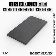 Load image into Gallery viewer, Rectangle Bases Range Sizes - 125x50mm to 200x175mm Large Sizes 3d Print Full Range Tabletop Games - ModelBricks
