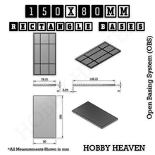 Load image into Gallery viewer, Rectangle Bases Range Sizes - 125x50mm to 200x175mm Large Sizes 3d Print Full Range Tabletop Games - ModelBricks
