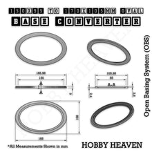 Load image into Gallery viewer, Oval To Oval Bases Size Converters 3d Print Full Range - ModelBricks
