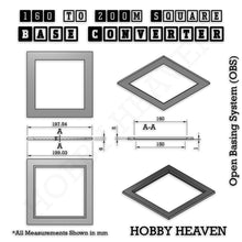 Load image into Gallery viewer, Square to Square Bases Size Converters 3d Print Full Range - ModelBricks
