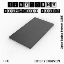 Load image into Gallery viewer, Rectangle Bases Range Sizes - 125x50mm to 200x175mm Large Sizes 3d Print Full Range Tabletop Games - ModelBricks
