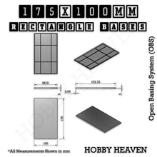 Load image into Gallery viewer, Rectangle Bases Range Sizes - 125x50mm to 200x175mm Large Sizes 3d Print Full Range Tabletop Games - ModelBricks
