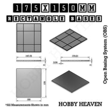 Load image into Gallery viewer, Rectangle Bases Range Sizes - 125x50mm to 200x175mm Large Sizes 3d Print Full Range Tabletop Games - ModelBricks
