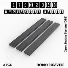 Load image into Gallery viewer, Rectangle Bases Range Sizes - 125x50mm to 200x175mm Large Sizes 3d Print Full Range Tabletop Games - ModelBricks
