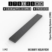 Load image into Gallery viewer, Rectangle Bases Range Sizes - 125x50mm to 200x175mm Large Sizes 3d Print Full Range Tabletop Games - ModelBricks
