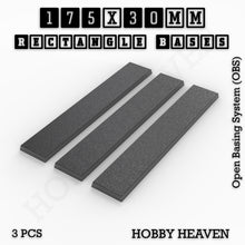 Load image into Gallery viewer, Rectangle Bases Range Sizes - 125x50mm to 200x175mm Large Sizes 3d Print Full Range Tabletop Games - ModelBricks
