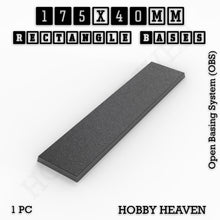Load image into Gallery viewer, Rectangle Bases Range Sizes - 125x50mm to 200x175mm Large Sizes 3d Print Full Range Tabletop Games - ModelBricks
