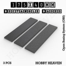 Load image into Gallery viewer, Rectangle Bases Range Sizes - 125x50mm to 200x175mm Large Sizes 3d Print Full Range Tabletop Games - ModelBricks
