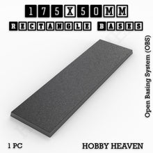 Load image into Gallery viewer, Rectangle Bases Range Sizes - 125x50mm to 200x175mm Large Sizes 3d Print Full Range Tabletop Games - ModelBricks
